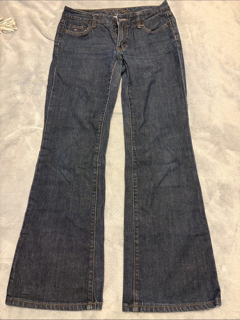 Tommy Hilfiger Dark Blue Low Rise Wide Leg Jeans